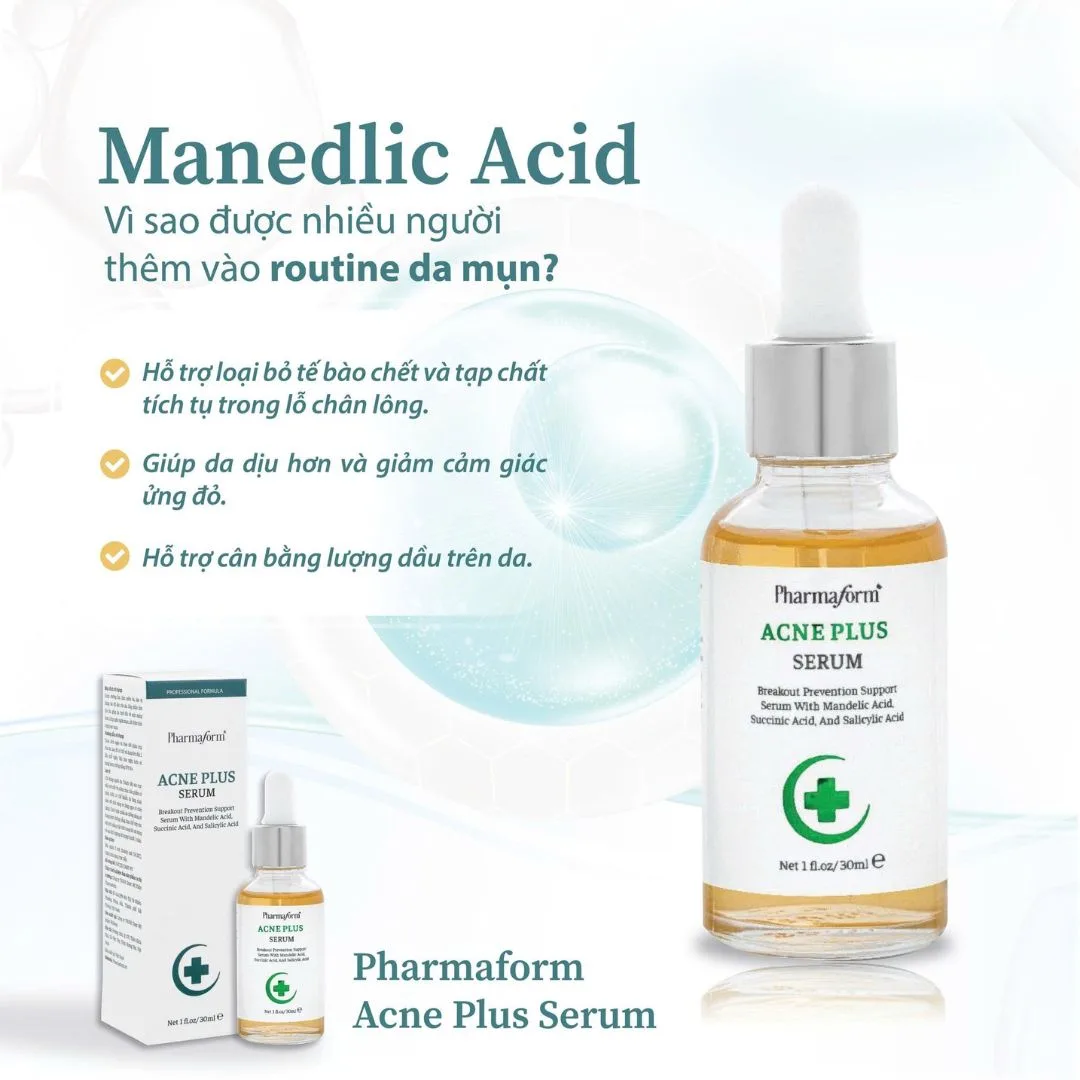 Tinh Chất Pharmaform Acne Plus Serum Ngăn Ngừa Mụn Kiểm Soát Dầu Nhờn Se Khít Lỗ Chân Lông Cho Da Mụn 30ml 4