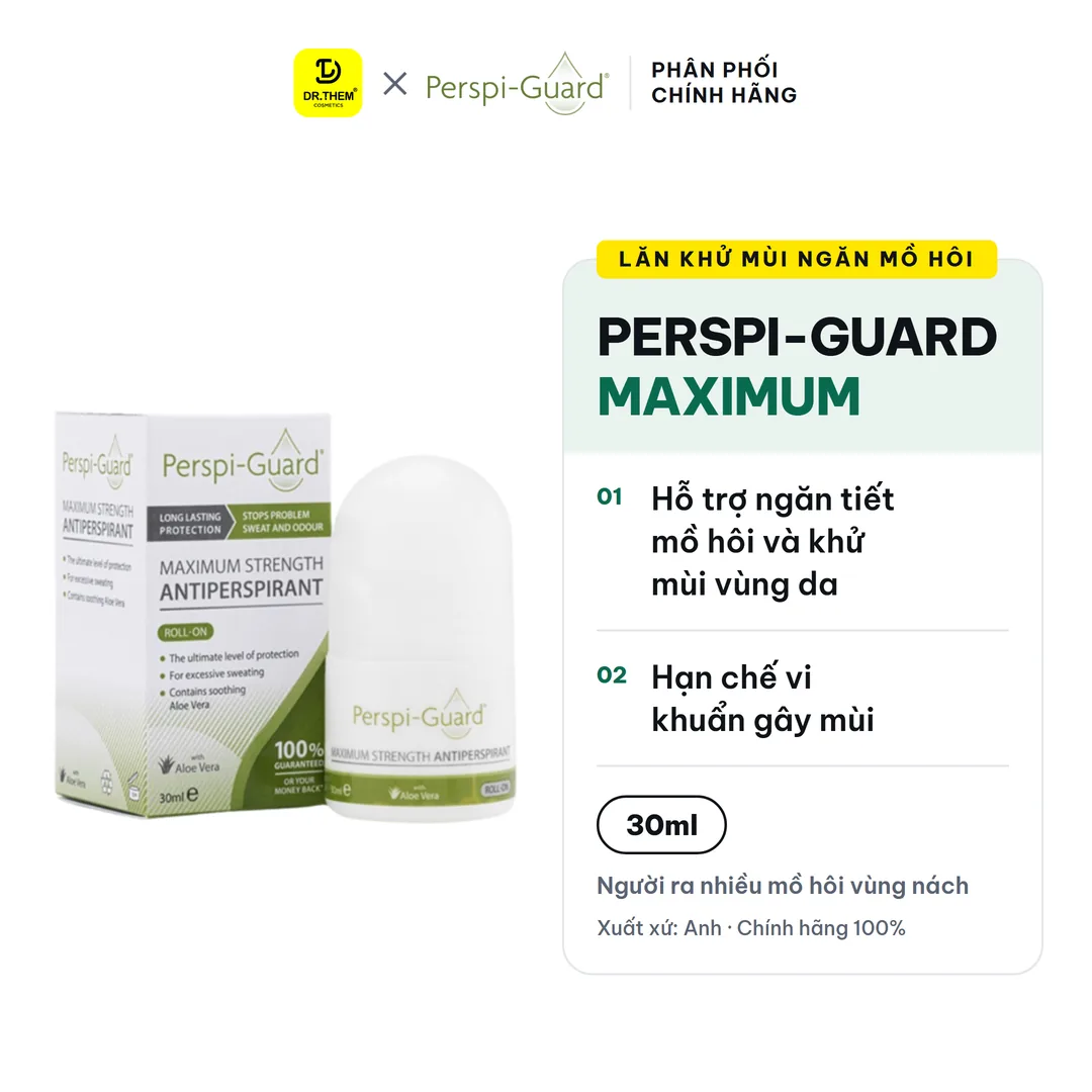 Lăn Khử Mùi Perspi-Guard Maximum Strength Antiperspirant Roll On Ngăn Mồ Hôi Khử Mùi Hiệu Quả Tối Ưu 30ml