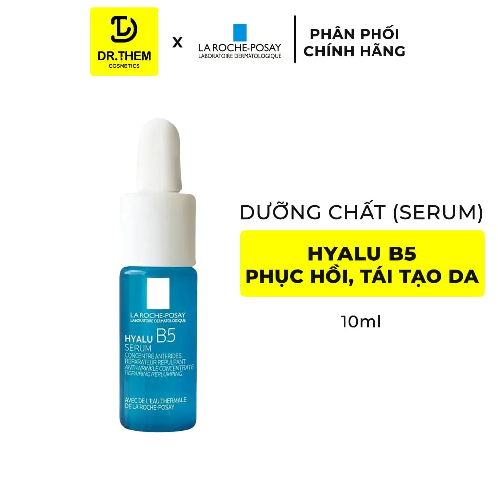 Serum La Roche Posay Hyalu B5 Hyaluronic Acid Vitamin B5 Hỗ Trợ Tái Tạo Phục Hồi Làm Đầy Nếp Nhăn 10ml