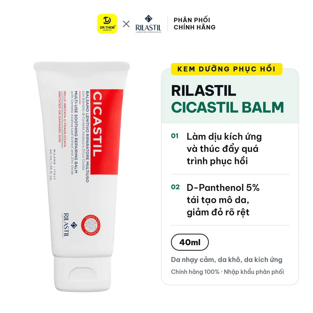 Kem Dưỡng Rilastil Cicastil Multi Use Soothing Repairing Balm Hỗ Trợ Phục Hồi Làm Dịu Da Kích Ứng 40ml