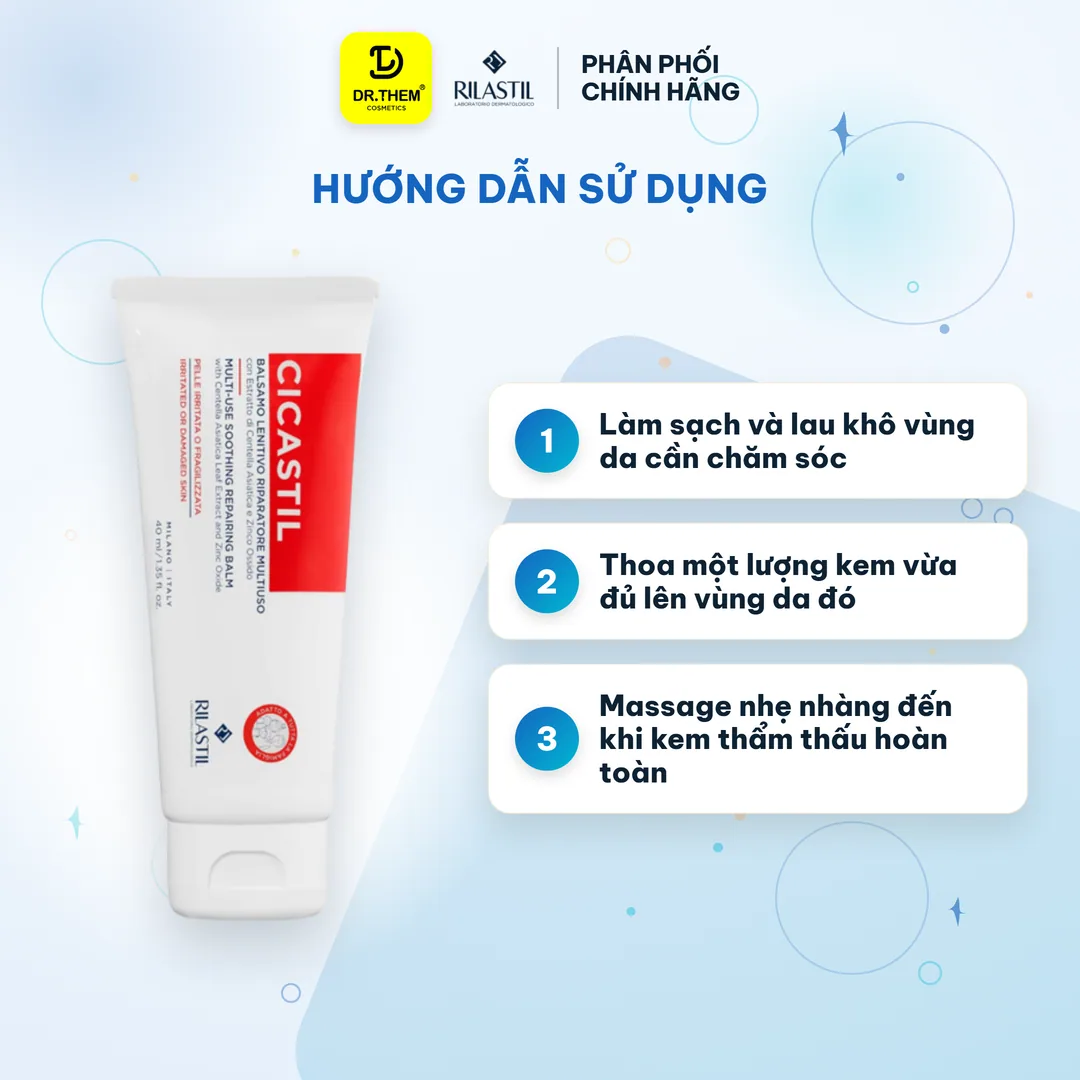 Kem Dưỡng Rilastil Cicastil Multi Use Soothing Repairing Balm Hỗ Trợ Phục Hồi Làm Dịu Da Kích Ứng 40ml 7