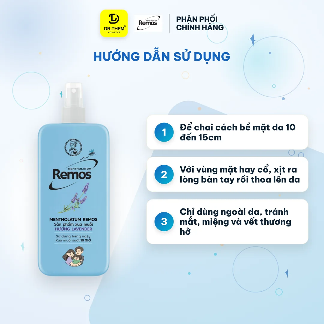 Xịt Chống Muỗi Rohto Mentholatum Remos Hương Lavender 150ml 3