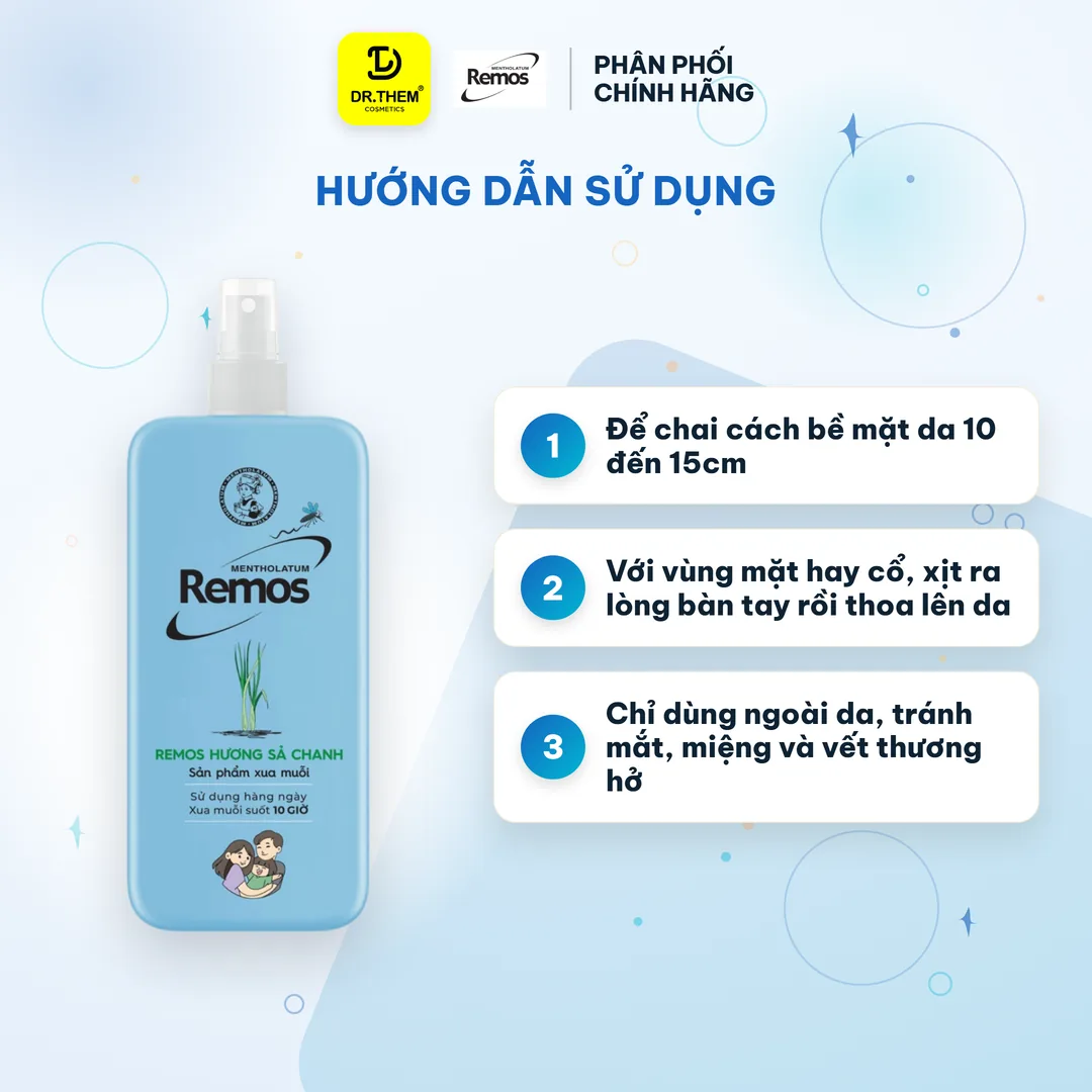 Xịt Chống Muỗi Rohto Mentholatum Remos Hương Sả Chanh 150ml 3