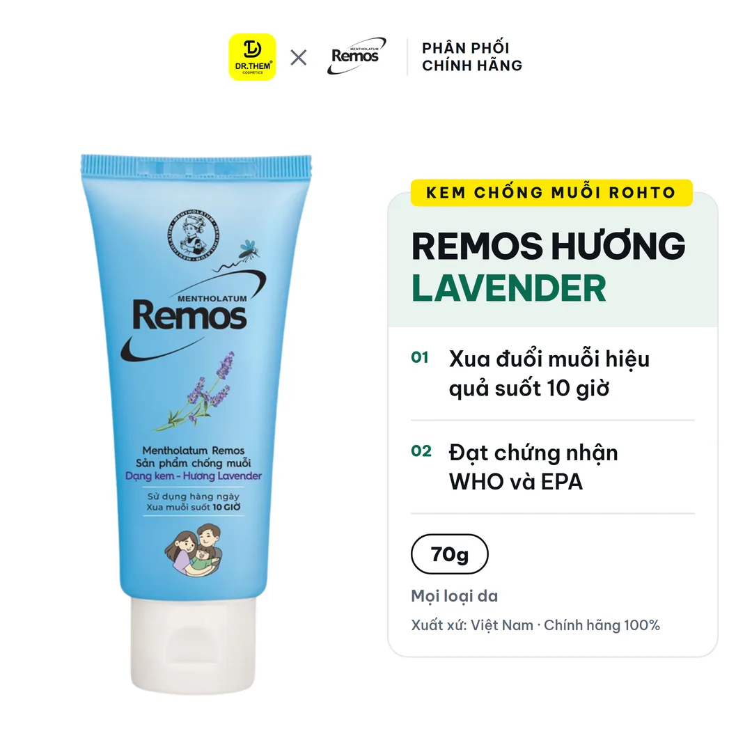 Kem Chống Muỗi Rohto Mentholatum Remos Hương Lavender 70g