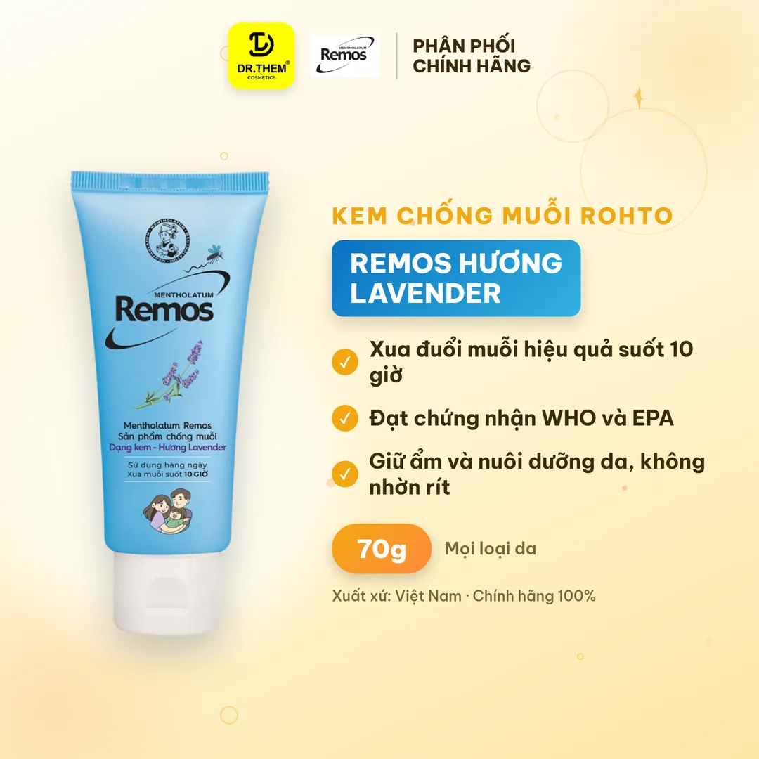 Kem Chống Muỗi Rohto Mentholatum Remos Hương Lavender 70g