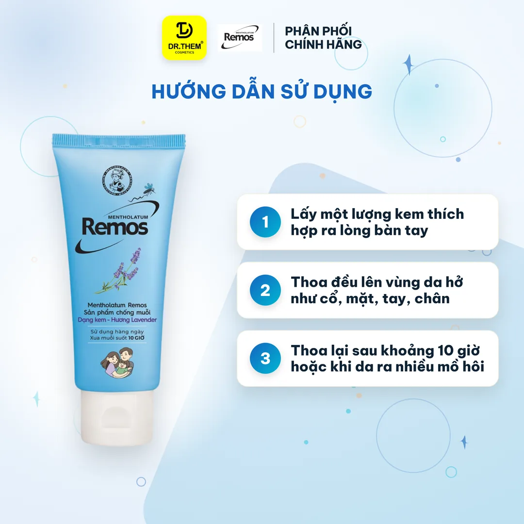 Kem Chống Muỗi Rohto Mentholatum Remos Hương Lavender 70g 3