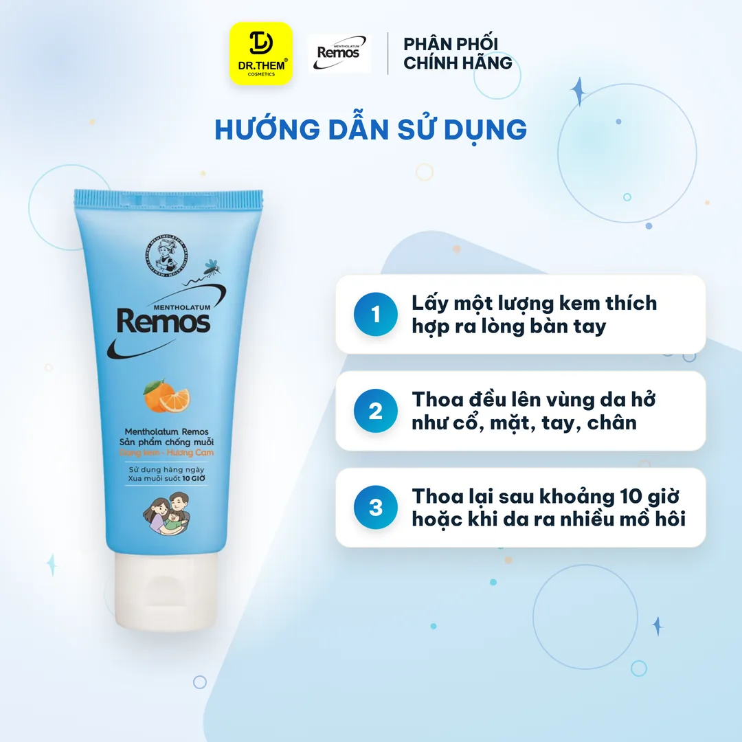 Kem Chống Muỗi Rohto Mentholatum Remos Hương Cam 70g 3