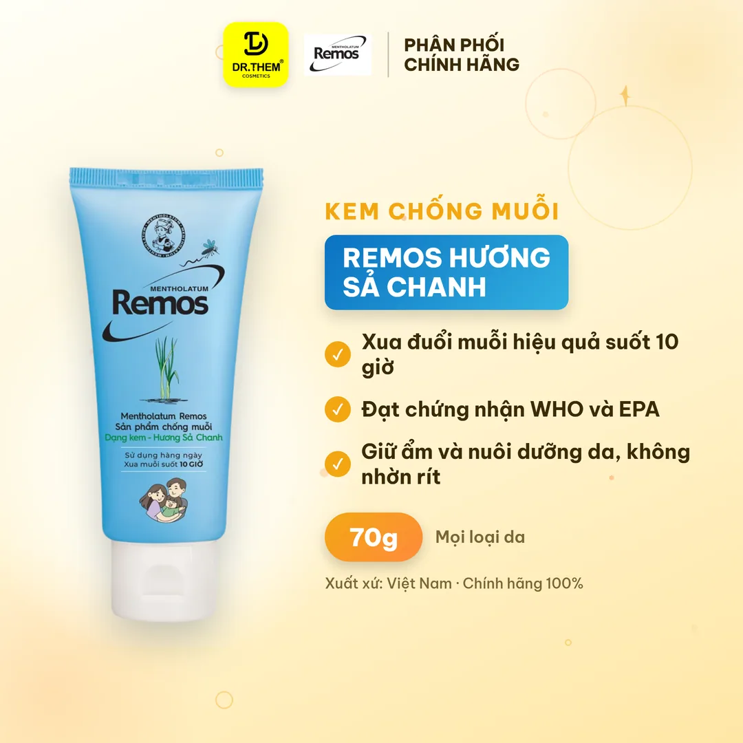Kem Chống Muỗi Rohto Remos Picaridin Và Tinh Dầu Thiên Nhiên Xua Đuổi Muỗi Côn Trùng Cho Bé Và Người Lớn 70g 5