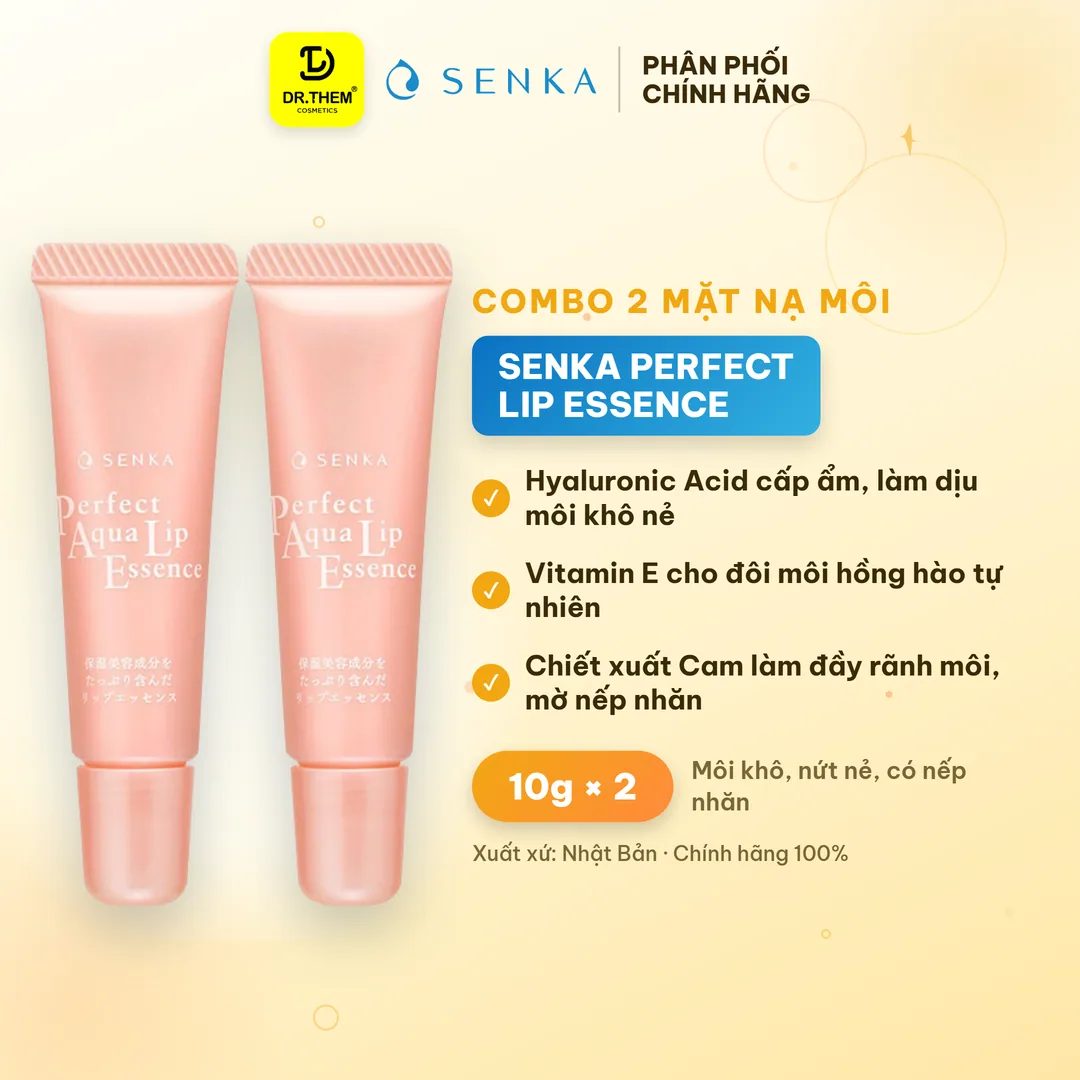 Son Dưỡng Môi Senka Perfect Aqua Lip Balm Cấp Ẩm Ngừa Khô Nứt Nẻ Và Giảm Nếp Nhăn Môi 4.5g 10g 3