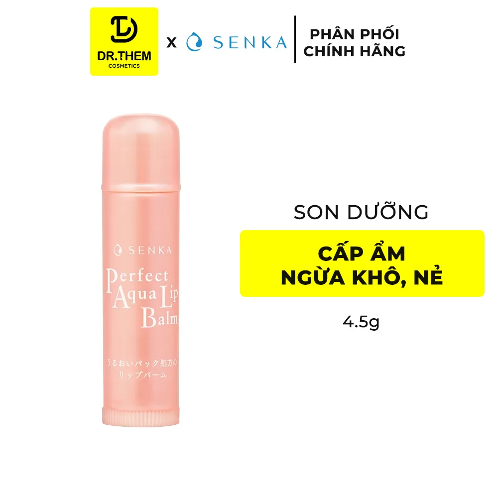 Son Dưỡng Môi Senka Perfect Aqua Lip Balm Cấp Ẩm Ngừa Khô Nứt Nẻ Và Giảm Nếp Nhăn Môi 4.5g 10g 5