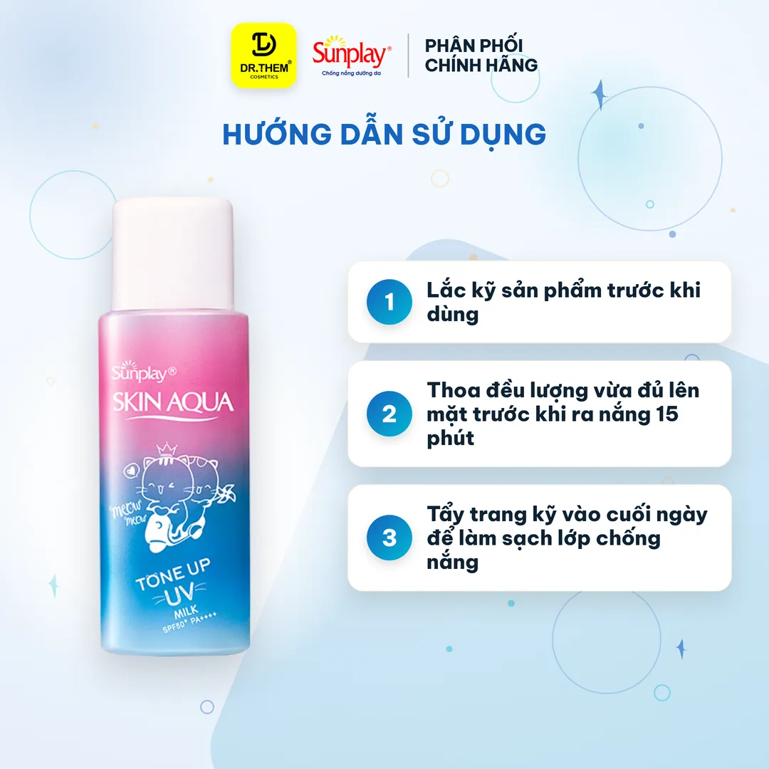 Kem Chống Nắng Sunplay Skin Aqua Tone Up UV Milk Lavender SPF50+ PA++++ Nâng Tông Kiềm Dầu 50g 3