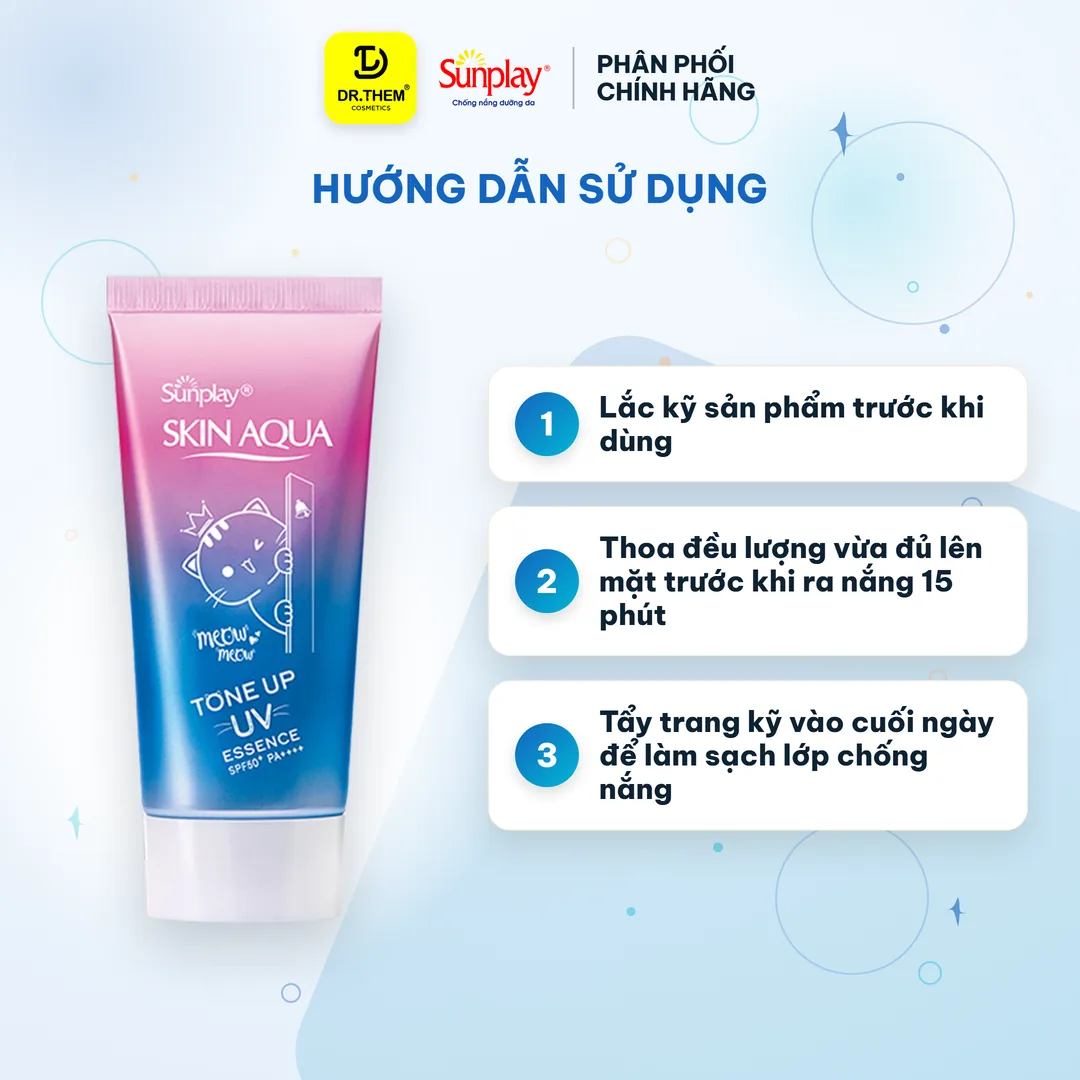 Tinh Chất Chống Nắng Sunplay Skin Aqua Tone Up UV Essence Lavender SPF50+ PA++++ Nâng Tông Dưỡng Ẩm 50g 3