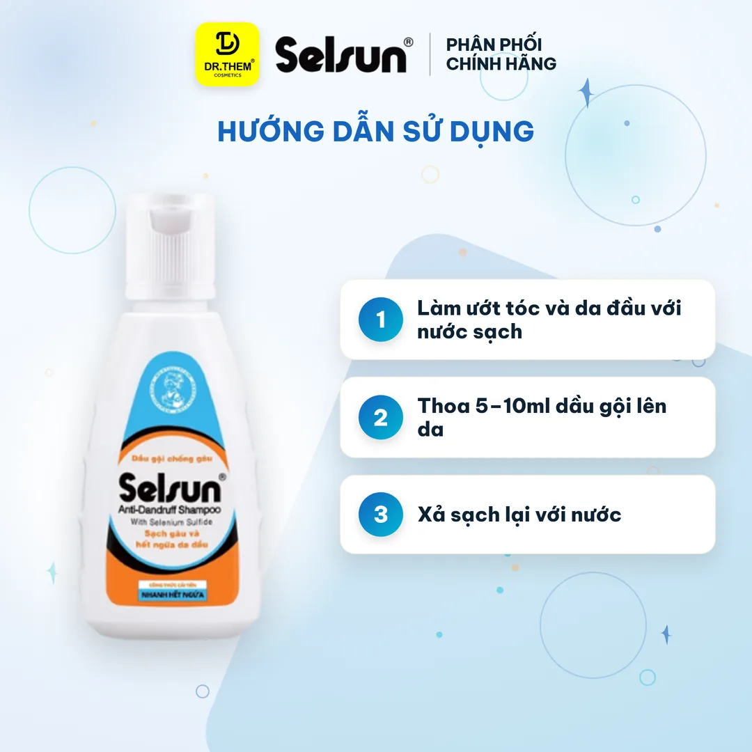 Dầu Gội Selsun 1% Selenium Sulfide Anti-Dandruff Shampoo Sạch Gàu Do Vi Nấm 50ml 3