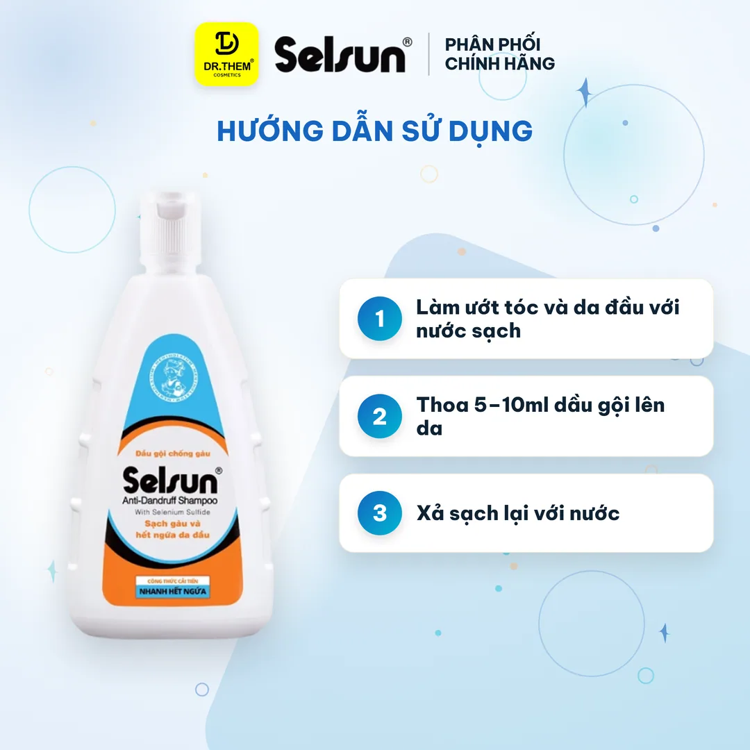Dầu Gội Selsun 1% Selenium Sulfide Anti-Dandruff Shampoo Sạch Gàu Do Vi Nấm 250ml 3
