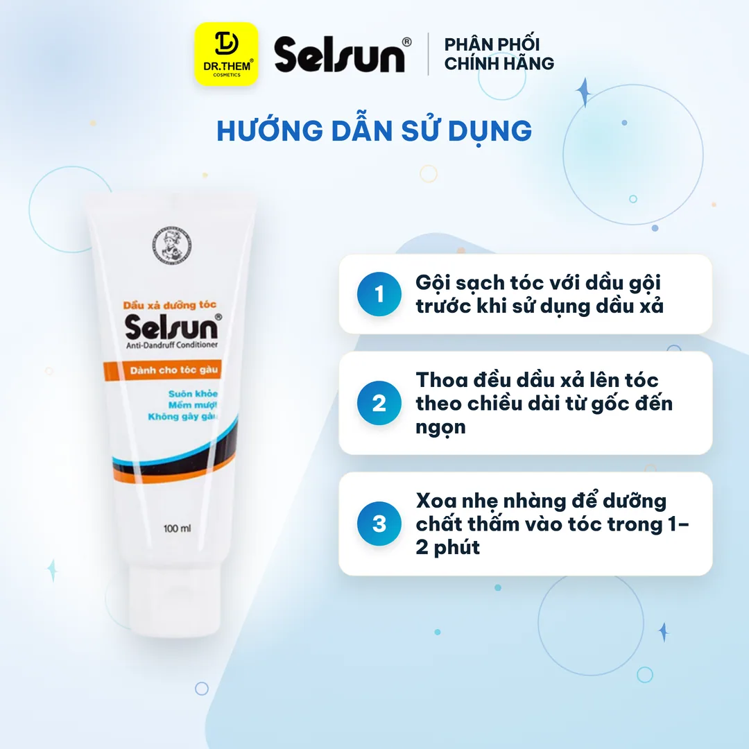 Dầu Xả Selsun Anti Dandruff Conditioner Dưỡng Tóc Mềm Mượt Dành Cho Tóc Gàu Khô Yếu Gãy Rụng 100ml 7