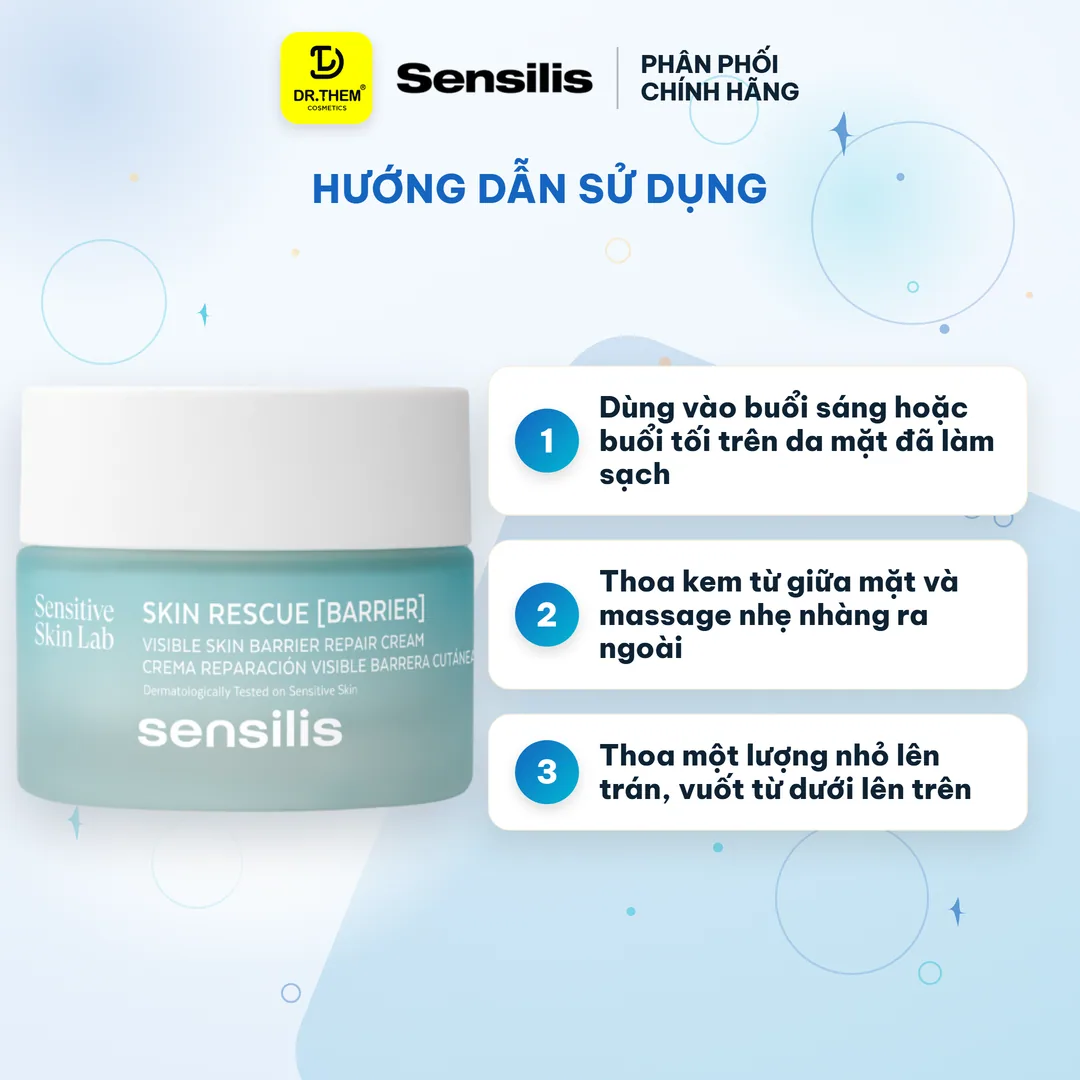 Kem Dưỡng Sensilis Skin Rescue Barrier Hỗ Trợ Phục Hồi Hàng Rào Bảo Vệ Làm Dịu Da Nhạy Cảm 50ml 3