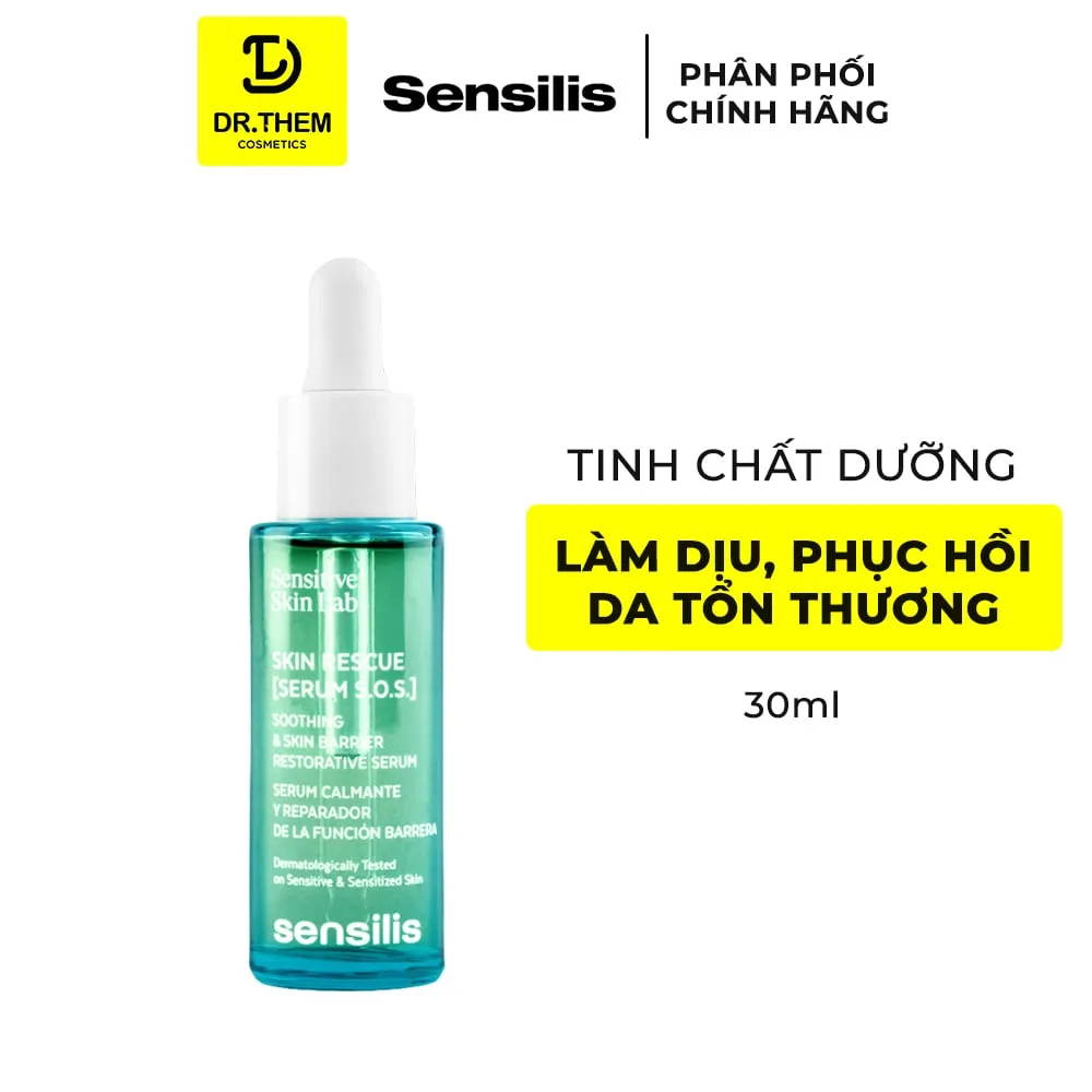 Tinh Chất Sensilis Skin Rescue Serum S.O.S Hỗ Trợ Phục Hồi Làm Dịu Giảm Mẩn Đỏ Cho Da Nhạy Cảm 30ml