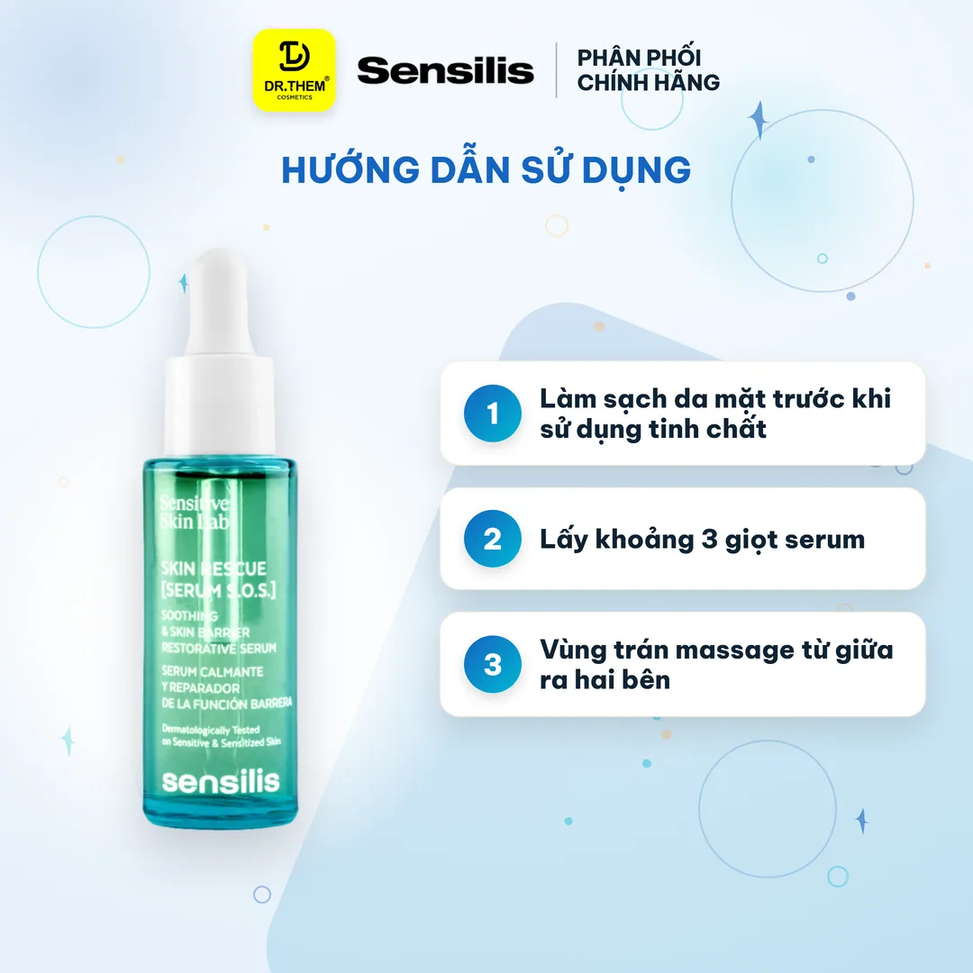 Tinh Chất Sensilis Skin Rescue Serum S.O.S Hỗ Trợ Phục Hồi Làm Dịu Giảm Mẩn Đỏ Cho Da Nhạy Cảm 30ml 3