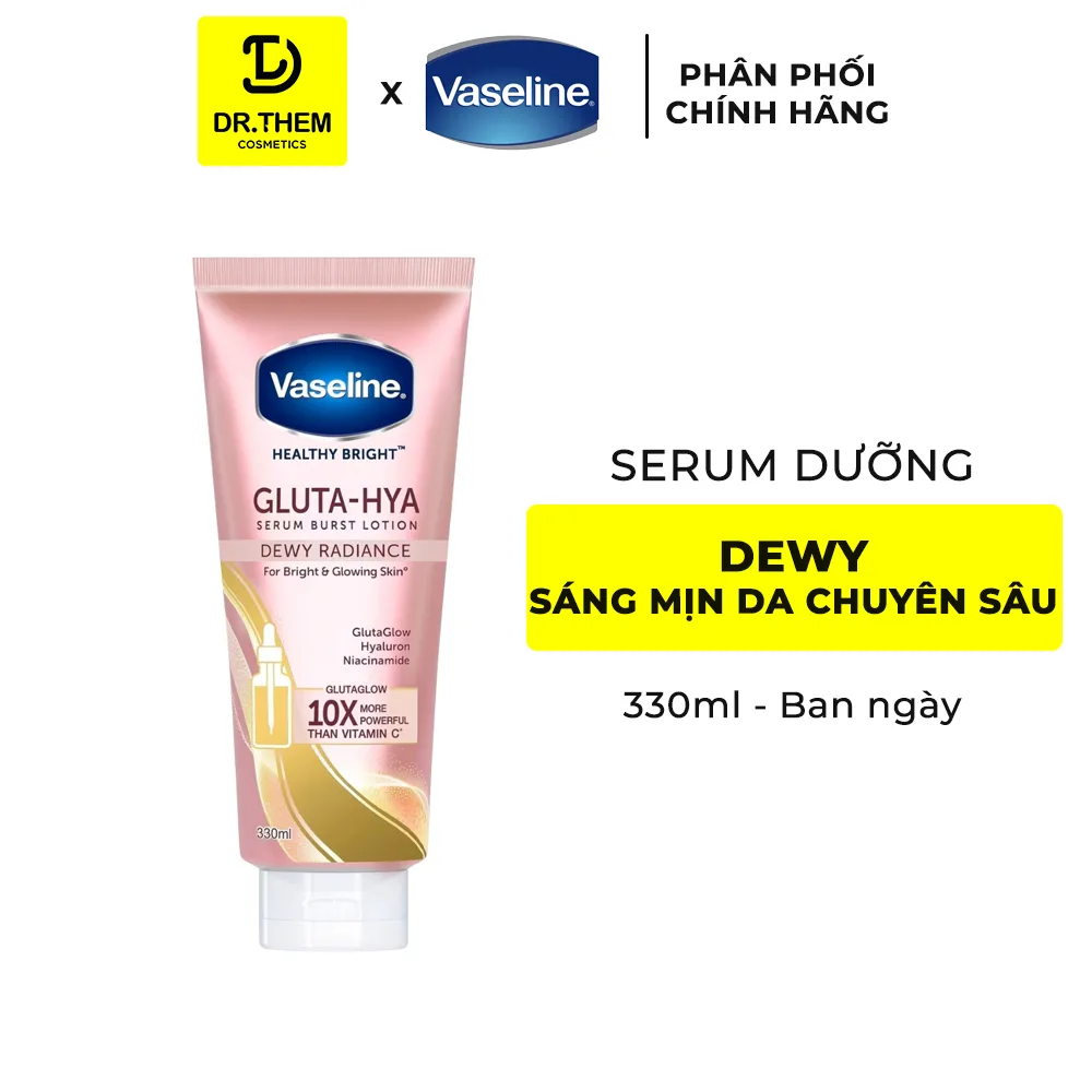 Sữa Dưỡng Thể Vaseline Gluta Hya Serum Burst Dưỡng Sáng Da Căng Mướt Tự Nhiên 70ml 330ml 11