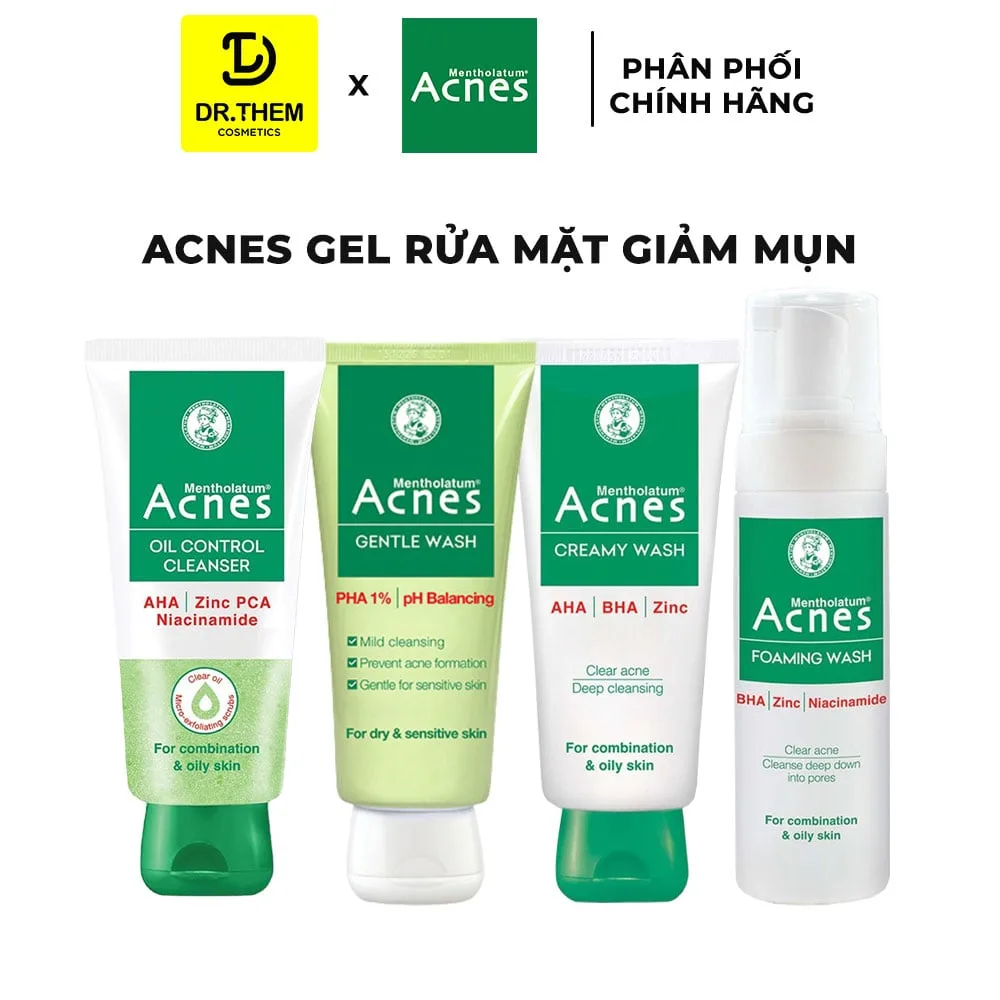 Sữa Rửa Mặt Acnes Oil Control Creamy Foaming Gentle Wash Làm Sạch Kiểm Soát Nhờn Ngừa Mụn