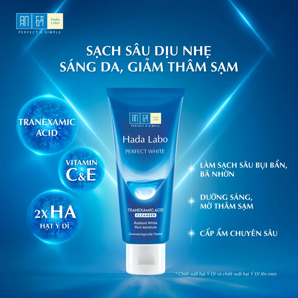 Sữa Rửa Mặt Hada Labo Advanced Nourish Perfect White Pro Aging Acne Care Làm Sạch Sâu Dưỡng Ẩm Cho Mọi Loại Da 80g 3
