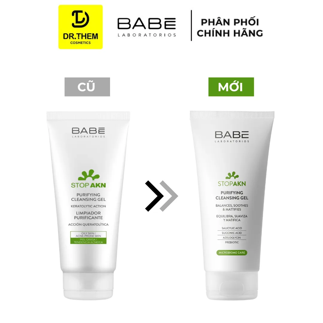 Sữa Rửa Mặt Laboratorios Babé Stop Akn Purifying Cleansing Gel Làm Sạch Sâu Cho Da Dầu Mụn 100ml 200ml 7