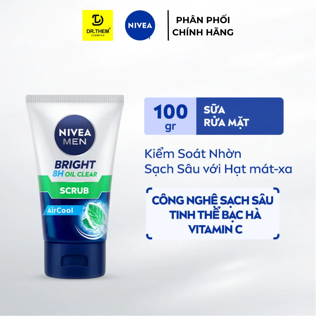 Sữa Rửa Mặt Nivea Men Làm Sạch Sâu Kiềm Dầu Hỗ Trợ Giảm Mụn Dưỡng Sáng Da Dành Cho Nam 100g/150g 5