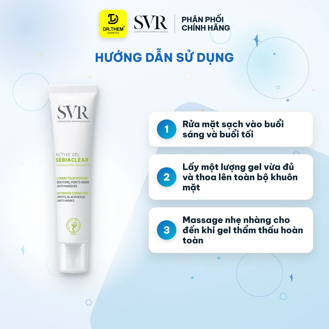 Gel Dưỡng SVR Sebiaclear Active Gel Hỗ Trợ Giảm Mụn Mờ Thâm Kiềm Dầu Cho Da Dầu Mụn Nhạy Cảm 40ml 5