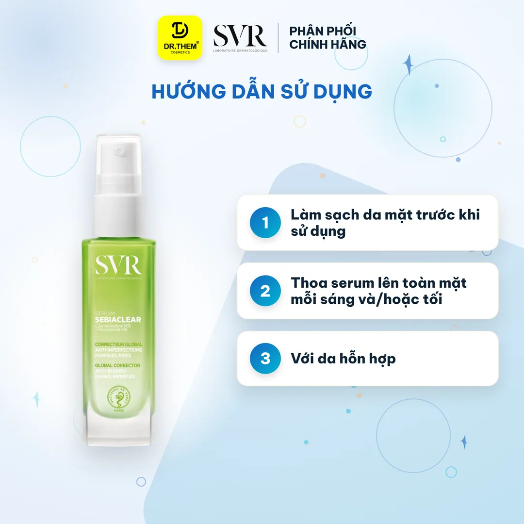 Serum SVR Sebiaclear Serum Hỗ Trợ Giảm Mụn Mờ Thâm Nám Làm Mềm Mịn Da Cho Da Dầu Mụn Nhạy Cảm 30ml 5