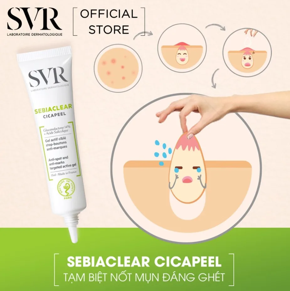 Kem Dưỡng SVR Sebiaclear Mat+Pores Kiềm Dầu Hỗ Trợ Se Khít Lỗ Chân Lông Cho Da Dầu Mụn 40ml 4