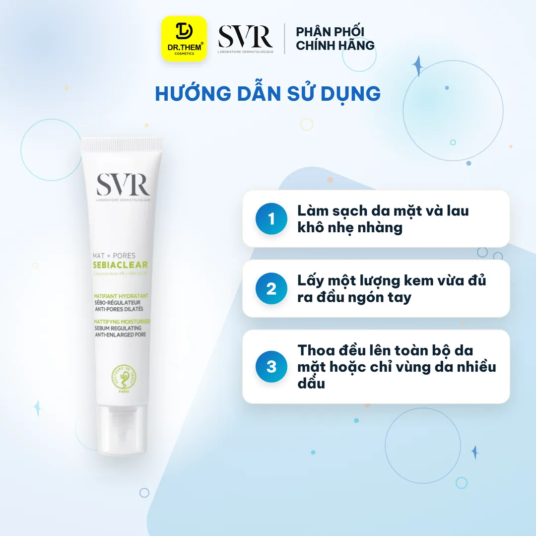 Kem Dưỡng SVR Sebiaclear Mat+Pores Kiềm Dầu Hỗ Trợ Se Khít Lỗ Chân Lông Cho Da Dầu Mụn 40ml 5