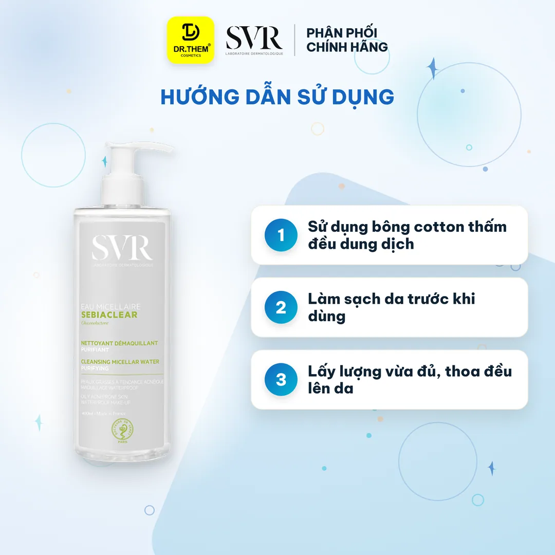 Nước Tẩy Trang SVR Sebiaclear Eau Micellaire Giúp Loại Bỏ Dầu Cho Da 400ml 3