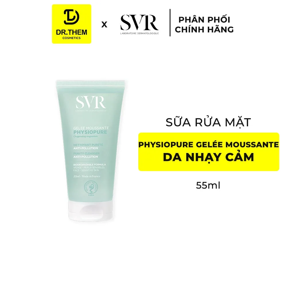 Gel Rửa Mặt SVR Physiopure Gelée Moussante Làm Sạch Dịu Nhẹ Cấp Ẩm Cho Da Nhạy Cảm Dễ Kích Ứng 55ml 6