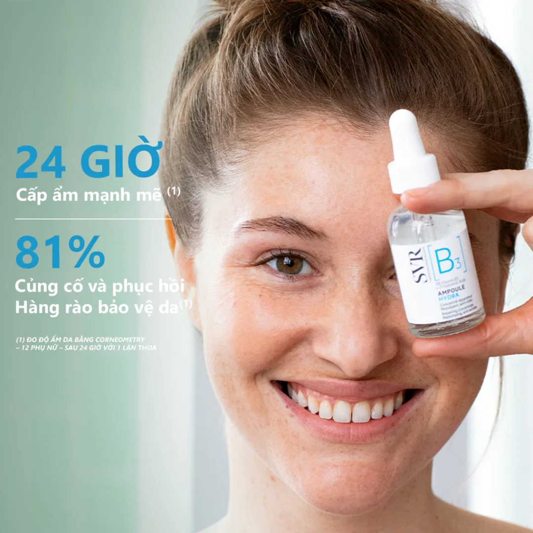 Tinh Chất SVR [B3] Ampoule Hydra Cấp Ẩm Phục Hồi Ngăn Ngừa Nếp Nhăn Cho Da Nhạy Cảm Thiếu Nước 30ml 5