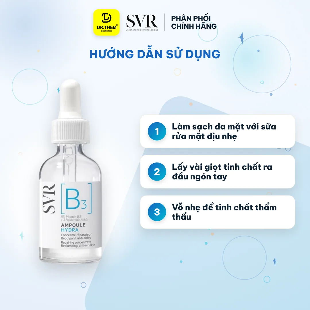 Tinh Chất SVR [B3] Ampoule Hydra Cấp Ẩm Phục Hồi Ngăn Ngừa Nếp Nhăn Cho Da Nhạy Cảm Thiếu Nước 30ml 8