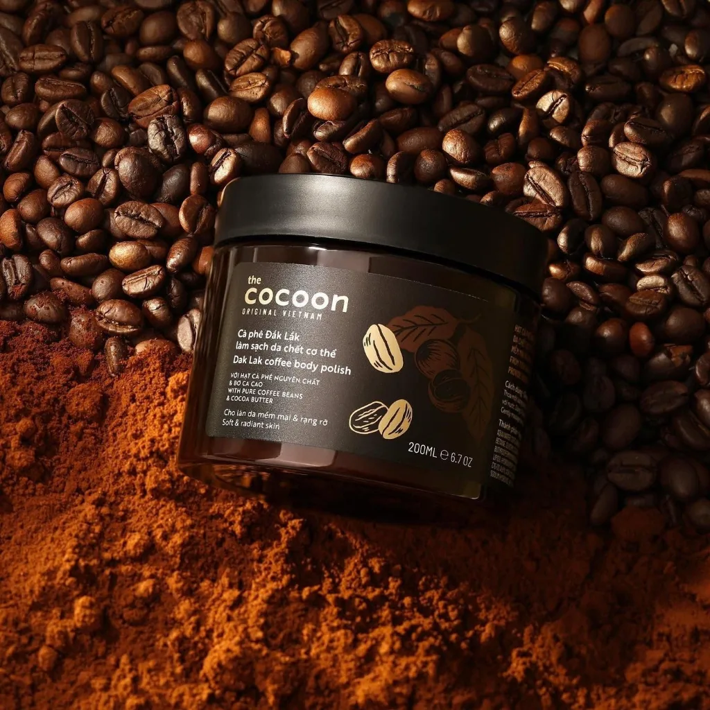 Tẩy Da Chết Cơ Thể Cocoon Dak Lak Coffee Body Polish Cà Phê Đắk Lắk Cho Làn Da Mềm Mại Sáng Mịn 200ml 4
