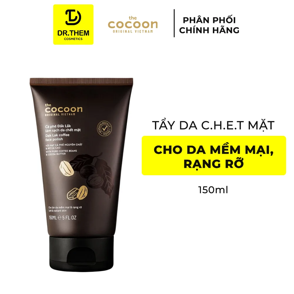 Tẩy Da Chết Mặt Cocoon Dak Lak Coffee Face Polish Cà Phê Đắk Lắk Làm Sạch Tế Bào Chết Sáng Mịn Da 150ml 2