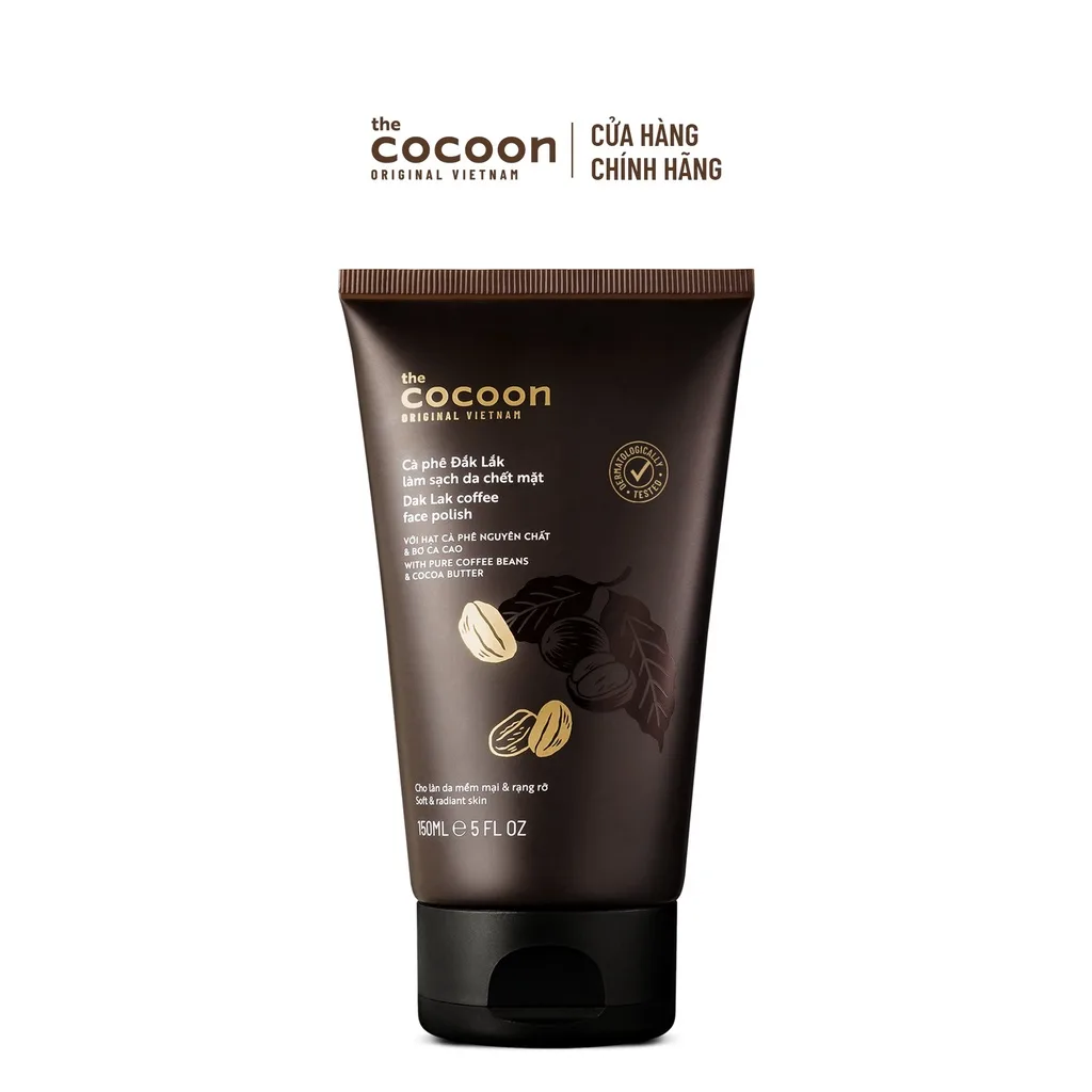 Tẩy Da Chết Mặt Cocoon Dak Lak Coffee Face Polish Cà Phê Đắk Lắk Làm Sạch Tế Bào Chết Sáng Mịn Da 150ml 4