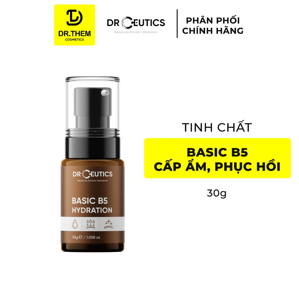 Tinh Chất DrCeutics Serum B5 Basic Và Dexpanthenol 10% Cấp Ẩm Hỗ Trợ Phục Hồi Làm Dịu Da Dầu Mụn 30g/40g/100g 11