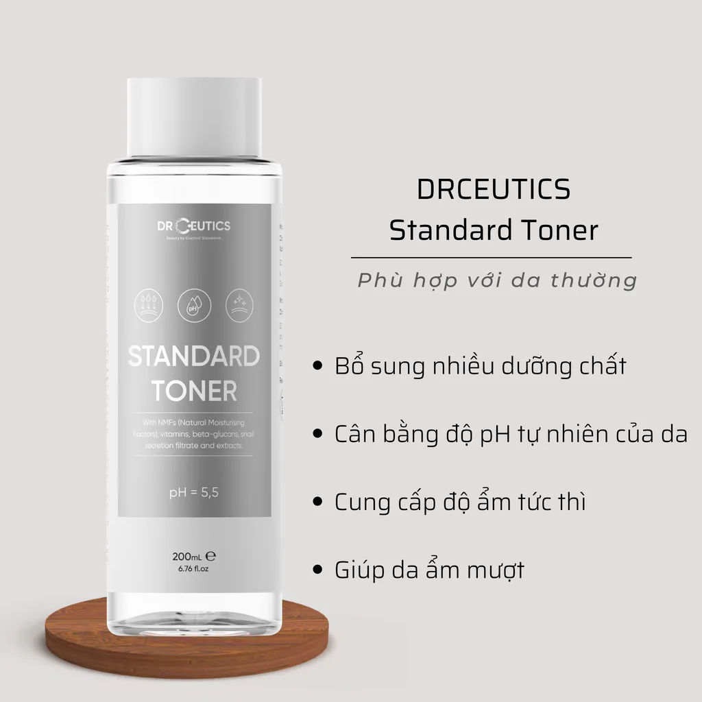 Toner DrCeutics Basic Toner Và Standard Toner Cấp Ẩm Làm Dịu Cân Bằng Da Cho Da Dầu Da Thường 200ml 3