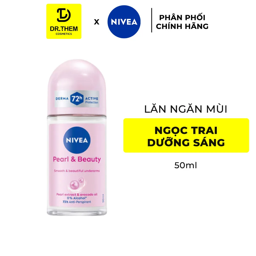 Xịt Lăn Khử Mùi Nivea Pearl And Beauty Chiết Xuất Ngọc Trai Dưỡng Sáng Mềm Mịn Ngăn Mùi 72 Giờ 50ml/150ml 7