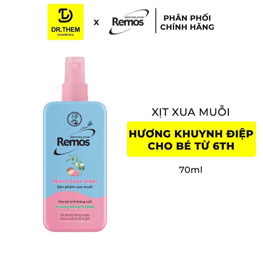 Xịt Xua Muỗi Rohto Remos Picaridin Và Tinh Dầu Thiên Nhiên Xua Đuổi Muỗi Côn Trùng Cho Bé Và Người Lớn 70ml/150ml 5