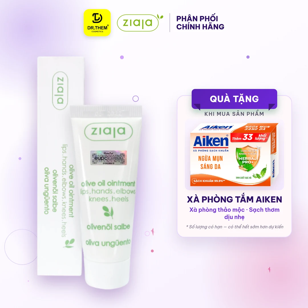 Sáp Dưỡng Môi Ziaja Olive Oil Ointment Dầu Ô Liu Dưỡng Ẩm Làm Mềm Môi Khô Nứt Nẻ Cho Mọi Loại Da 20ml