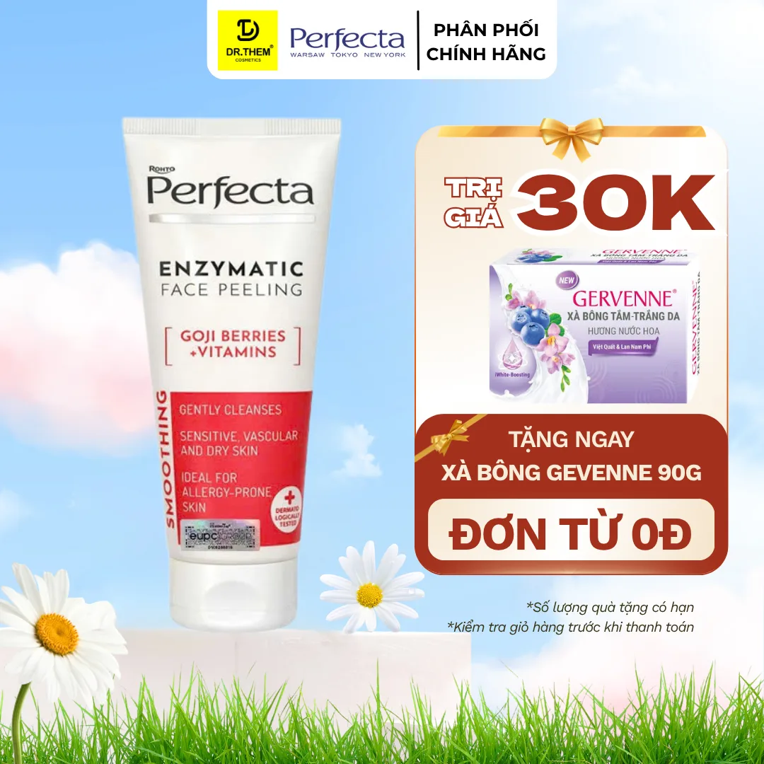 Enzyme Tẩy Tế Bào Chết Perfecta Jagody Goji Witaminy Peeling Enzymatyczny Kỷ Tử Dịu Nhẹ Cho Da Khô Nhạy Cảm 75ml