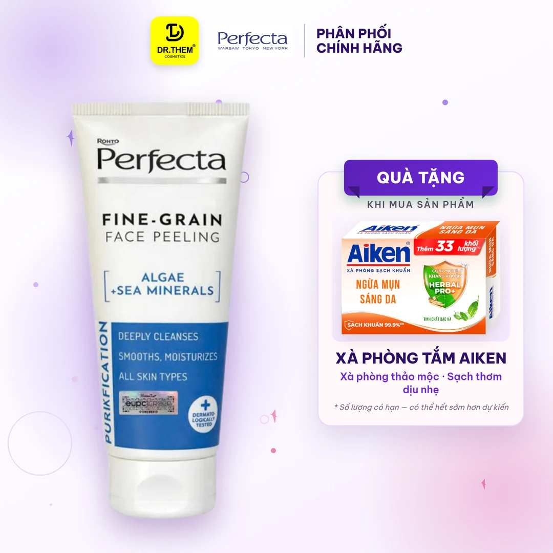 Tẩy Tế Bào Chết Hạt Siêu Mịn Perfecta Algi Mineraly Morskie Peeling Drobnoziarnisty Tảo Biển Cho Da Dầu Hỗn Hợp 75ml