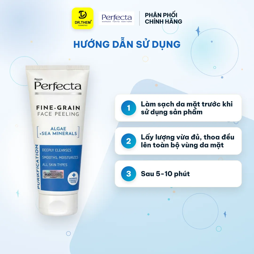Tẩy Tế Bào Chết Hạt Siêu Mịn Perfecta Algi Mineraly Morskie Peeling Drobnoziarnisty Tảo Biển Cho Da Dầu Hỗn Hợp 75ml 5