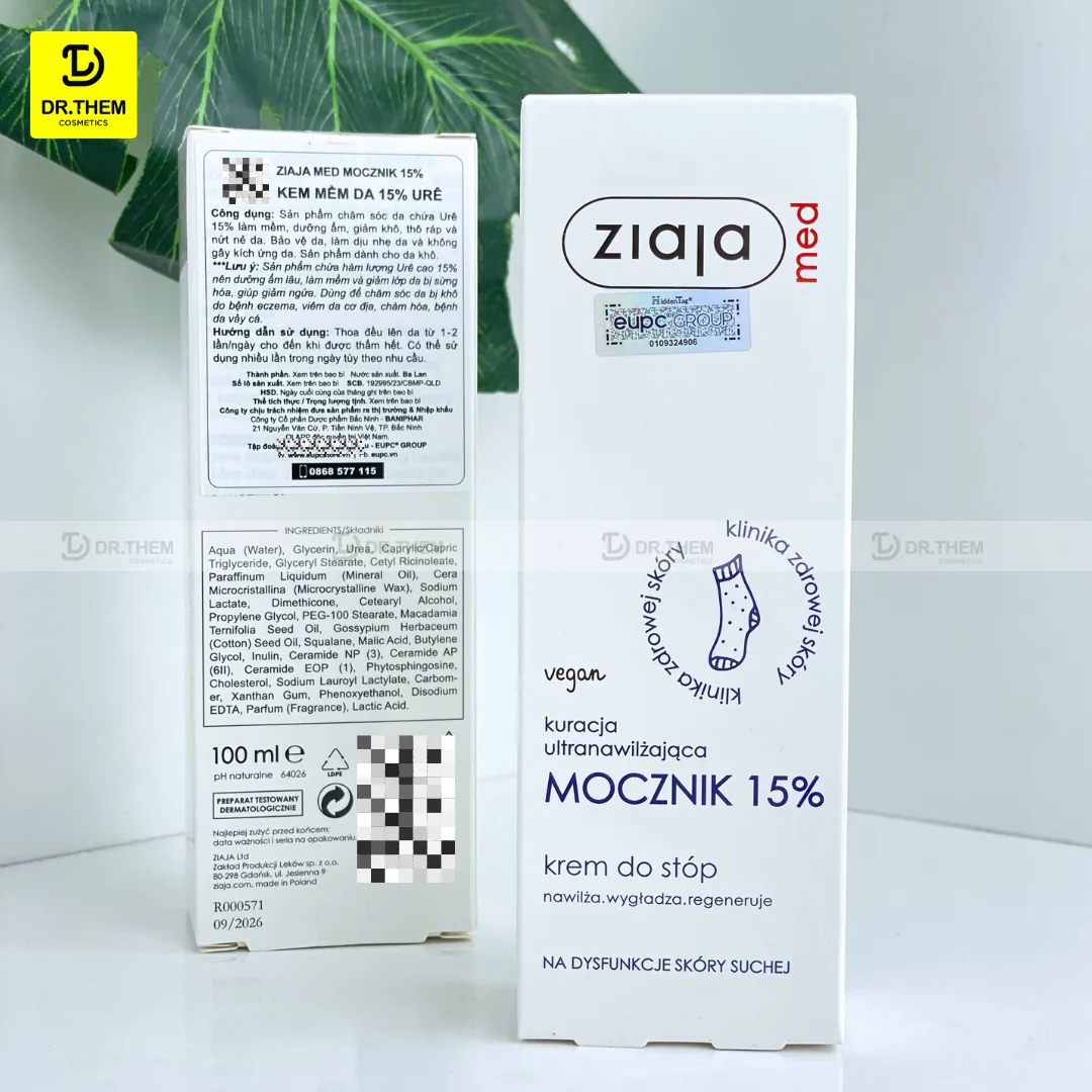 Kem Dưỡng Ziaja Med Mocznik 15% Urê Làm Mềm Da Dưỡng Ẩm Chuyên Sâu Giảm Khô Nứt Nẻ Cho Da Rất Khô 100ml 7