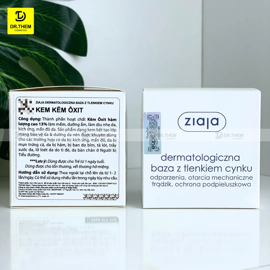 Kem Kẽm Oxit Ziaja Dermatological Base With Zinc Oxide Tạo Màng Bảo Vệ Làm Dịu Da Kích Ứng 80g 7