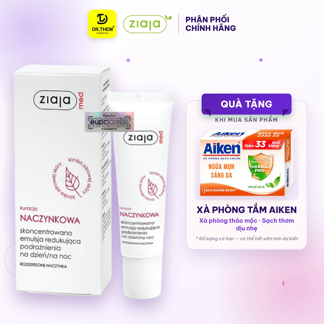 Tinh Chất Ziaja Med Kuracja Naczynkowa B5 Hỗ Trợ Phục Hồi Làm Dịu Da Giảm Kích Ứng Mẩn Đỏ Cho Da Nhạy Cảm 30ml