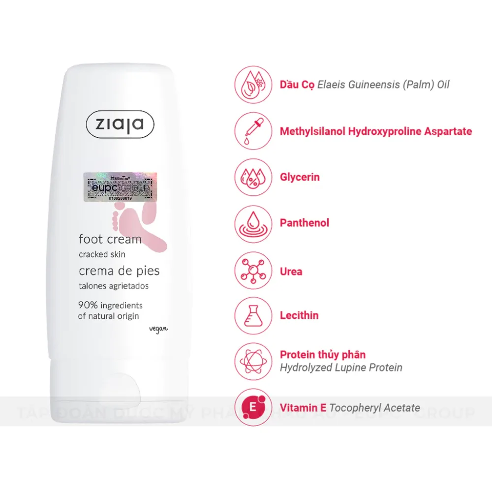 Kem Dưỡng Gót Chân Ziaja Foot Cream Cracked Skin Dưỡng Ẩm Làm Mềm Hỗ Trợ Cải Thiện Da Nứt Nẻ 60ml 4